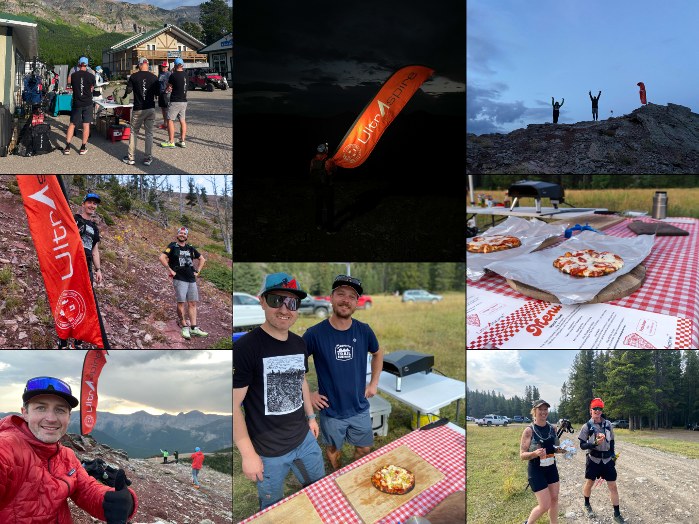 Photo collage of UltrAspire + Divide200 race event